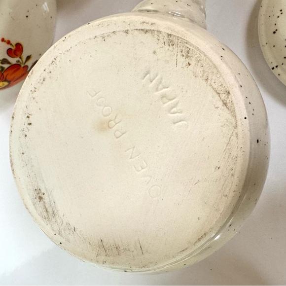 Set of 4 Retro Floral French Onion Soup Bowls Japan - Picture 11 of 13